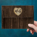 Search for rustic wedding envelopes Heart
