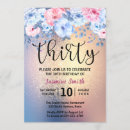 Search for blue gold 30th birthday invitations Botanical