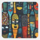 Search for african pattern stickers Red