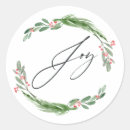 Search for watercolor holly stickers Joy