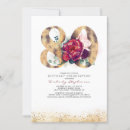Search for red and gold 80th birthday invitations Floral