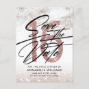 Search for sweet 16 save the date postcards Rose gold