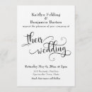 Search for script typography wedding invitations Black and white