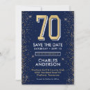 Search for 70th birthday save the dates Navy blue