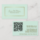 Search for green and gold business cards Qr code