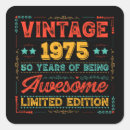 Search for vintage year stickers 1975