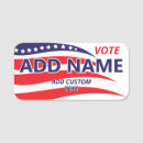 Search for red white blue name tags President presidential politics campaign