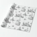Search for french toile wrapping paper Vintage
