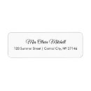 Search for classic black and white return address labels Simple