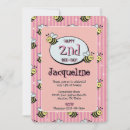 Search for bumblebee birthday invitations Pink