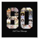Search for 80th birthday posters Black and white