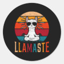Search for funny llama stickers Meditation