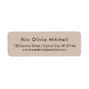 Search for taupe return address labels Modern