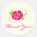 Search for pink rose thank you stickers Flower