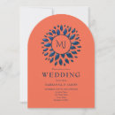 Search for navy and coral wedding invitations Modern