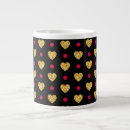 Search for gold hearts mugs Pattern