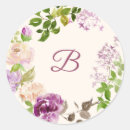 Search for lilac floral stickers Initial