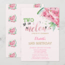 Search for watermelon 2nd birthday invitations Green