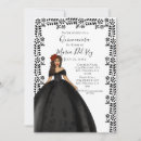 Search for black dress quinceanera invitations Mis quince anos
