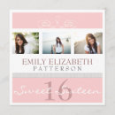 Search for pretty pink white sweet 16 invitations Party