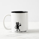Search for funny cats mugs Black and white