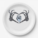 Search for halloween skeleton plates Heart hands