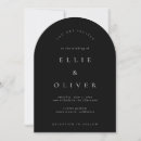 Search for simple modern wedding invitations Black and white