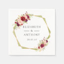 Search for burgundy and blush wedding napkins Floral