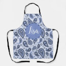 Search for paisley aprons Blue