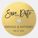 Search for gold foil save the date stickers Heart