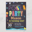 Search for chalkboard pool party invitations Splash
