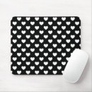 Search for heart white mousepads Black and white