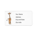 Search for baby safari animals return address labels Giraffe
