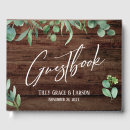 Search for wood wedding guest books Typography