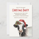 Search for cows christmas invitations Watercolor