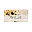 Search for rustic mason jar return address labels Sunflower
