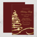 Search for red and gold christmas invitations Christmas dinner party