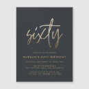 Search for stylish 60th birthday invitations Modern