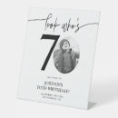 Search for 70th birthday party signs Black and white