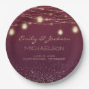 Search for burgundy and gold plates Bridal shower