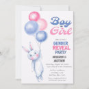 Search for bunny gender reveal invitations Baby shower