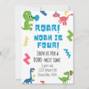 Search for roar birthday invitations Dinosaur