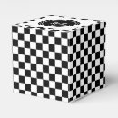 Search for black and white checkered pattern favour boxes Chequerboard