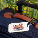 Search for crab luggage tags Watercolor