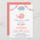 Search for whale baby girl shower invitations Its a girl