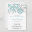 Search for teal and silver sweet 16 invitations Blue