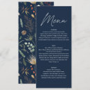Search for navy blue wedding menus Botanical
