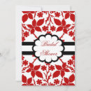 Search for red white damask invitations Bridal