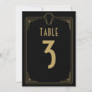 Search for roaring twenties 1920s table cards Black and gold