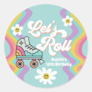 Search for retro roller skating stickers Girls birthday